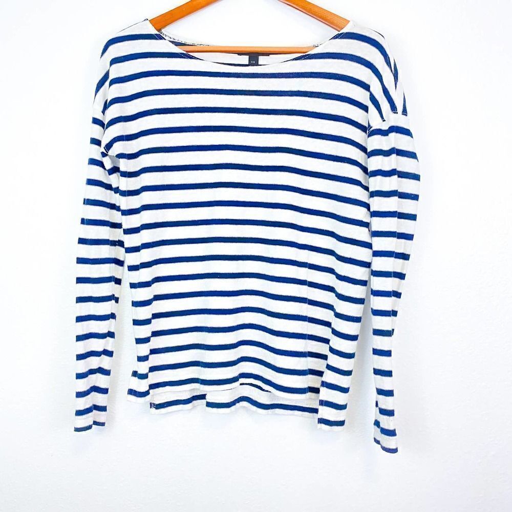 J.CREW navy‎ & white nautical long sleeve top
